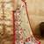 Beige georgette floral printed saree with unstitched blouse