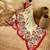 Beige georgette floral printed saree with unstitched blouse