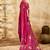 Pink georgette floral printed saree with unstitched blouse