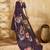 Purple georgette floral printed saree with unstitched blouse