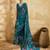Green georgette floral printed saree with unstitched blouse