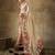 Beige georgette floral printed saree with unstitched blouse