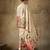 Beige georgette floral printed saree with unstitched blouse
