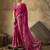Pink georgette floral printed saree with unstitched blouse