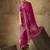 Pink georgette floral printed saree with unstitched blouse