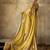 Mustard georgette floral printed saree with unstitched blouse