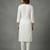 White rayon embroidered kurta set