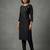 Black rayon embroidered kurta set