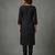 Black rayon embroidered kurta set
