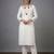 White rayon embroidered kurta set