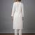 White rayon embroidered kurta set