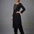 Black rayon embroidered kurta set