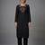 Black rayon embroidered kurta set
