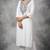 White rayon embroidered kurta set
