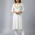 White rayon embroidered kurta set