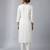 White rayon embroidered kurta set