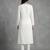 White rayon embroidered kurta set