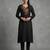 Black rayon embroidered kurta set