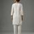 White rayon embroidered kurta set