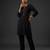 Black rayon embroidered kurta set