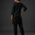 Black rayon embroidered kurta set