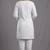 White rayon embroidered kurta set