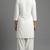 White rayon embroidered kurta set
