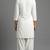 White rayon embroidered kurta set