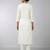 White rayon embroidered kurta set