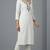 White rayon embroidered kurta set