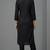 Black rayon embroidered kurta set
