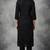 Black rayon embroidered kurta set