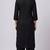 Black rayon embroidered kurta set