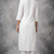 White rayon embroidered kurta set