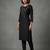 Black rayon embroidered kurta set