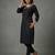 Black rayon embroidered kurta set