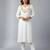 White rayon embroidered kurta set