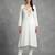 White rayon embroidered kurta set