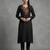 Black rayon embroidered kurta set