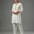 White rayon embroidered kurta set