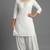 White rayon embroidered kurta set