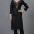 Black rayon embroidered kurta set