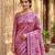 Pink color art silk blend sarees with blouse