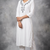 White rayon embroidered kurta set