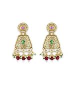 Traditional Moissanite Kundan Dangler Earrings