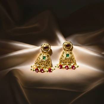 Traditional Moissanite Kundan Dangler Earrings 4