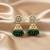 Moissanite Polki Green Beads Jhumkas