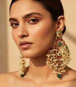Kundan Kashmiri Pearl Dangler Earrings