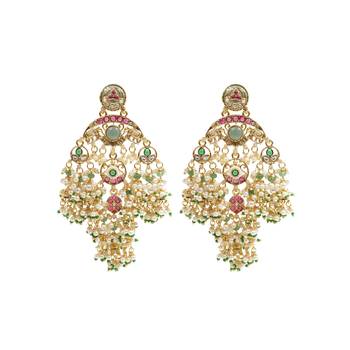 Kundan Kashmiri Pearl Dangler Earrings 3