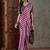 Purple color ready to wear semi modal saree with unstitched designer blouse